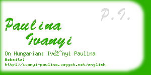 paulina ivanyi business card